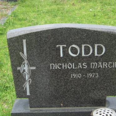 TODD Nicholas Martin 1910-1973