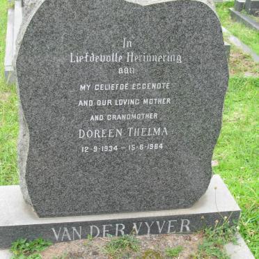 VYVER Doreen Thelma 1934-1984