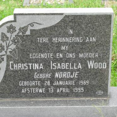 WOOD Christina Isabella nee NORDJE 1969-1995