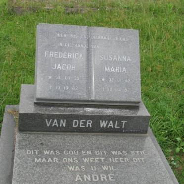 WALT Frederick Jacob 1939-1982 &amp; Susanna Maria 1942-1982