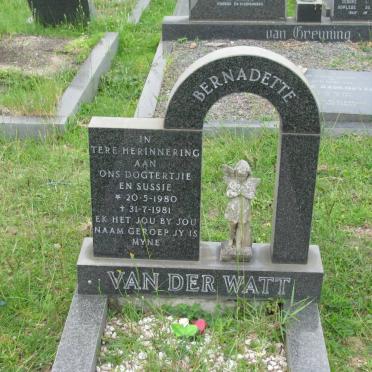 WATT Bernadette, van der 1980-1981