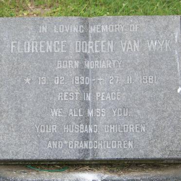 WYK Johannes Theodorus, van 1927-1983 &amp; Florence Doreen MORIARTY 1930-1981