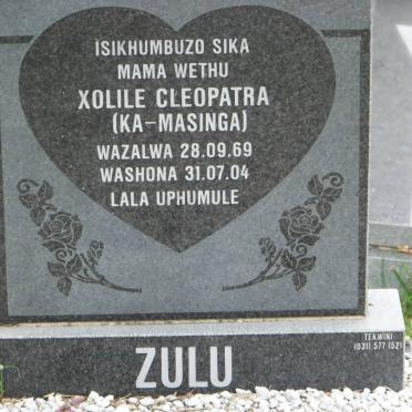 ZULU Xolile Cleopatria 1969-2004