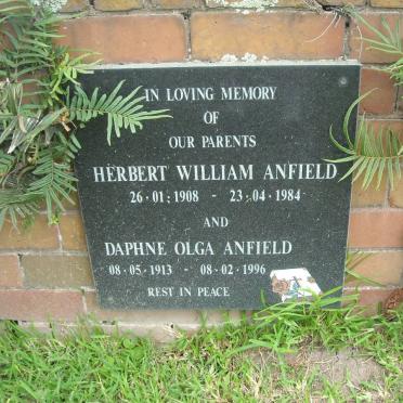 ANFIELD Herbert William 1908-1984 &amp; Daphne Olga 1913-1996