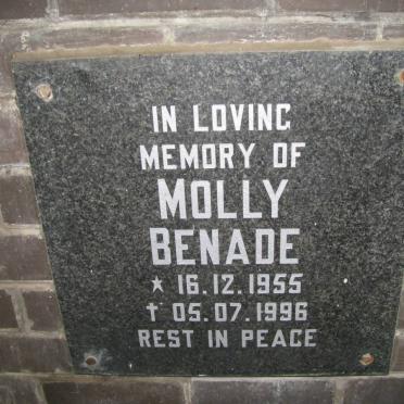 BENADE Molly 1955-1996