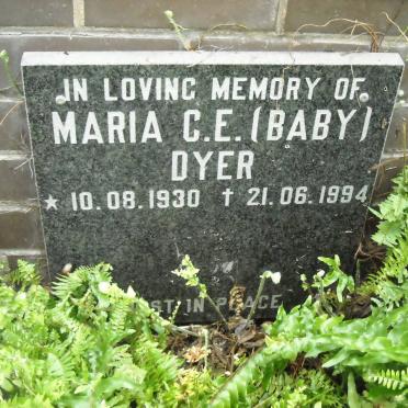 DYER Maria C.E. 1930-1994