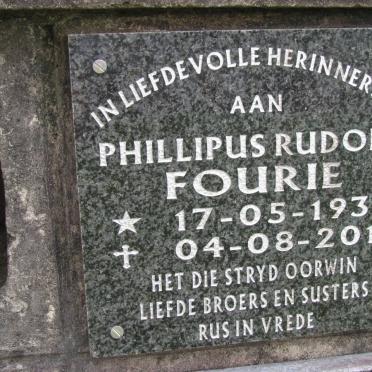 FOURIE Phillipus Rudolf 1939-2001
