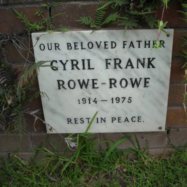 ROWE Cyril Frank, Rowe 1914-1975