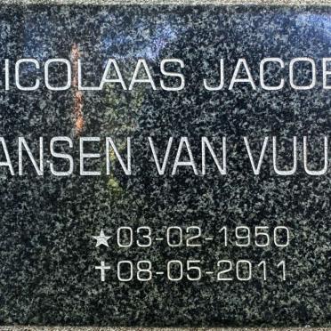 VUUREN Nicolaas Jacobus, Jansen van 1950-2011