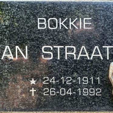 STRAATEN Bokkie, van 1911-1992