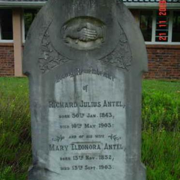 ANTEL Richard Julius 1843-1903 &amp; Mary Eleonora COCKBURN 1852-1903
