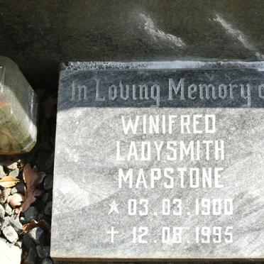 MAPSTONE Winifred Ladysmith 1900-1995