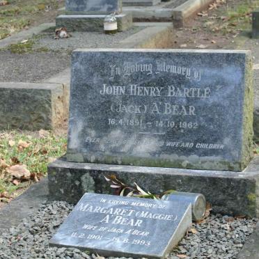 A'BEAR John Henry Bartle 1891-1962 &amp; Margaret 1901-1993