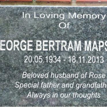 MAPSTONE George Bertram 1934-2013