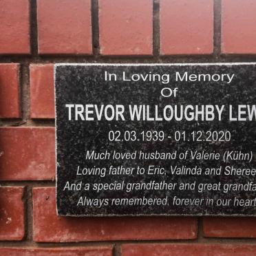 LEWIS Trevor Willoughby 1939-2020