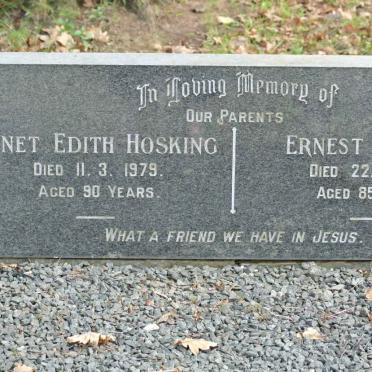 HOSKING Ernest -1971 &amp; Janet Edith -1979