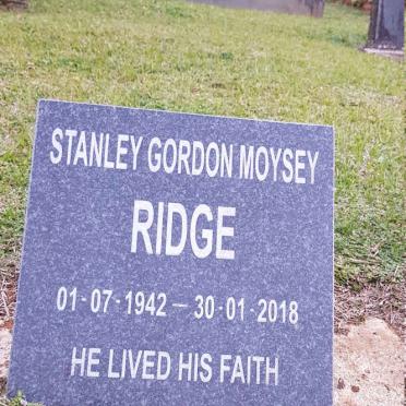 RIDGE Stanley Gordon Moysey 1942-2018