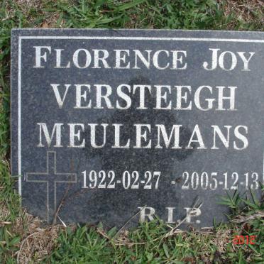 MEULEMANS Florence Joy nee VERSTEEGH 1922-2005