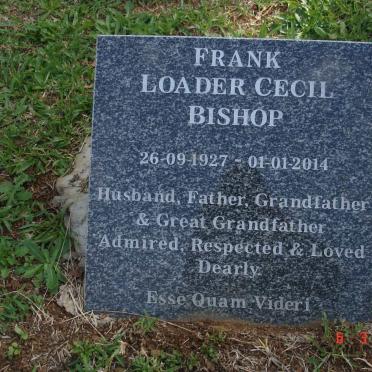 BISHOP Frank Loader Cecil 1927-2014