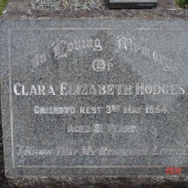 HODGES Clara Elizabeth -1954