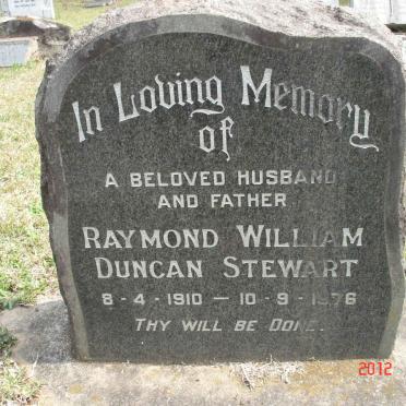 STEWART Raymond William Duncan 1910-1976 &amp; Mary Elizabeth 1924-2016 