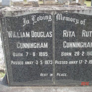 CUNNINGHAM William Douglas 1895-1973 &amp; Rita Ruth 1900-1987