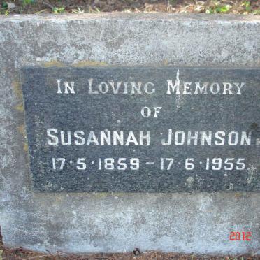 JOHNSON Susannah 1859-1955