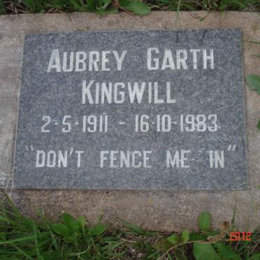 KINGWILL Aubrey Garth 1911-1983