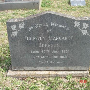 JOHNSON Dorothy Margaret 1901-1965