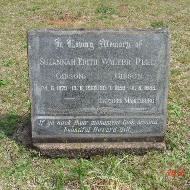 GIBSON Walter Peel 1859-1939 &amp; Suzannah Edith 1879-1968
