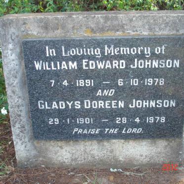 JOHNSON William Edward 1891-1978 &amp; Gladys Doreen 1901-1978
