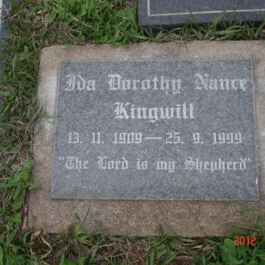 KINGWILL Ida Dorothy Nance 1909-1999