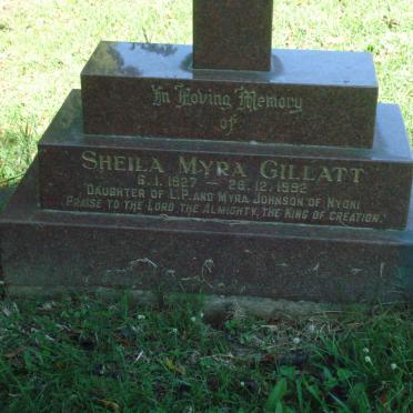 GILLATT Sheila Myra nee JOHNSON 1927-1992