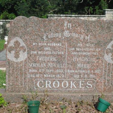 CROOKES Frederic Norman Neville 1903-1973 &amp; Hyacinthe Marie 1897-1981