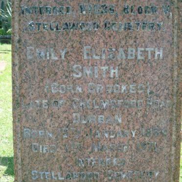 SMITH Emily Elizabeth nee CROOKES 1884-1971