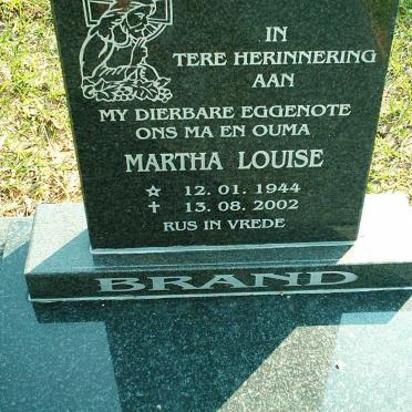 BRAND Martha Louise 1944-2002