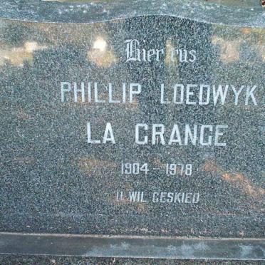 GRANGE Phillip Loedwyk, le 1904-1978