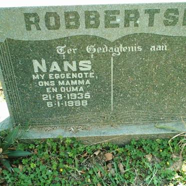 ROBBERTSE Nans 1935-1988