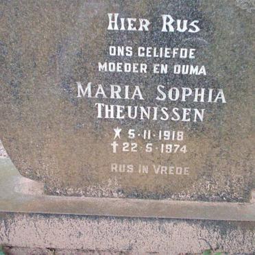 THEUNISSEN Maria Sophia 1918-1974