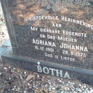 BOTHA Adriana Johanna 1901-1975