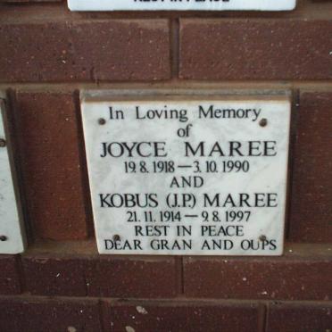 MAREE Kobus J.P. 1914-1997 &amp; Joyce 1918-1990