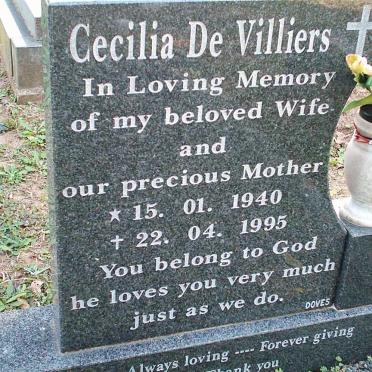 VILLIERS Cecilia, de 1940-1995