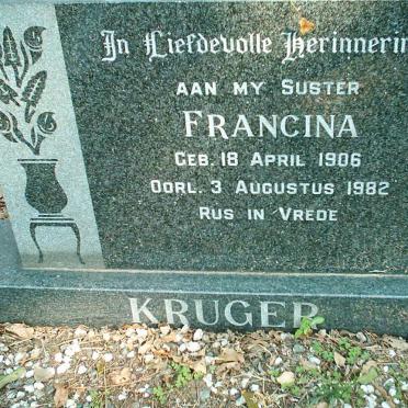 KRUGER Francina 1906-1982