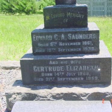 SAUNDERS Edward G.A. 1861-1939 &amp; Gertrude Elizabeth ?-1953