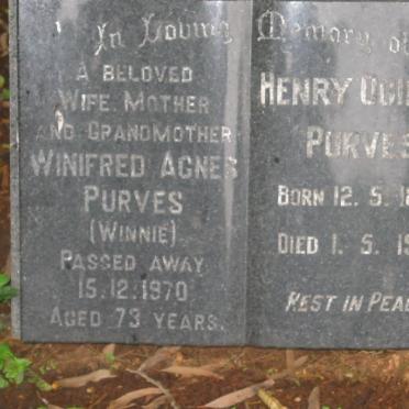 PURVES Henry Ogilvie 1889-1979 &amp; Winifred Agnes -1970