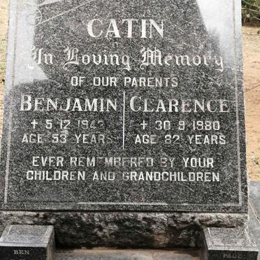 CATIN Benjamin -1943 &amp; Clarence -1980 :: CATIN Ben 1930-1998 :: CATIN Paul 1942-1999