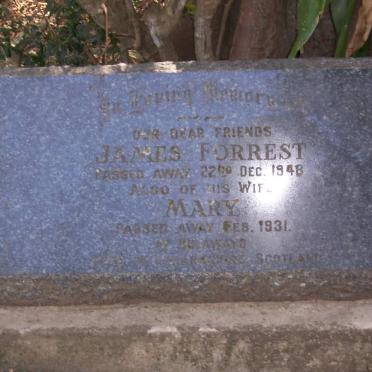 FORREST James -1948 &amp; Mary -1931