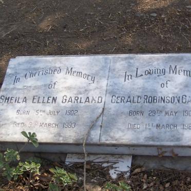 GARLAND Gerald Robinson 1900-1985 &amp; Sheila Ellen 1902-1983