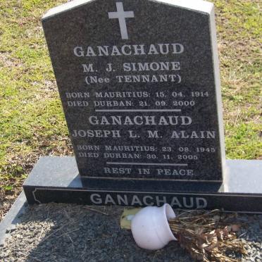 GANACHAUD M.J. Simone nee TENNANT 1914-2000 :: GANACHAUD Joseph L.M. Alain 1945-2005