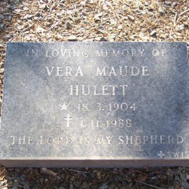 HULETT Vera Maude 1904-1988